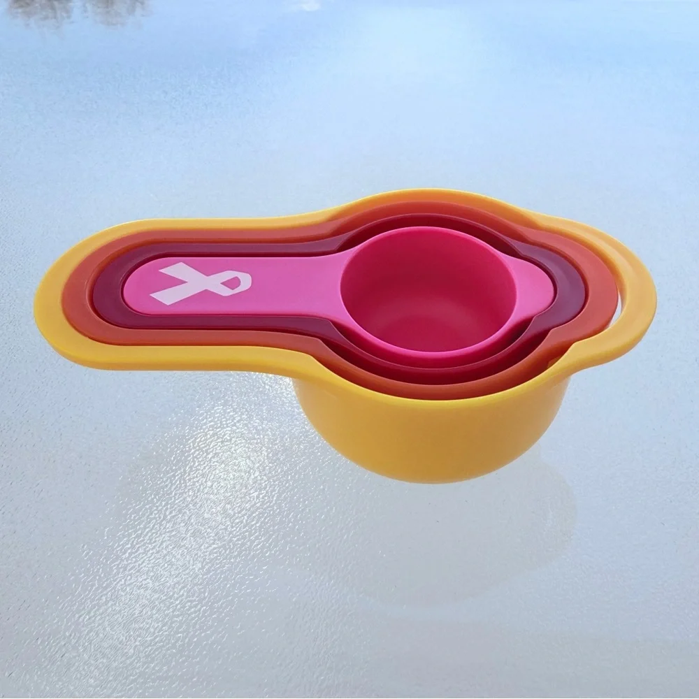 Breast Cancer Awareness Ribbon Nesting Measuring Cups ~ Set of 4